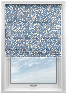 Aviary Velvet, Denim - Twist&Fit Roman Blind